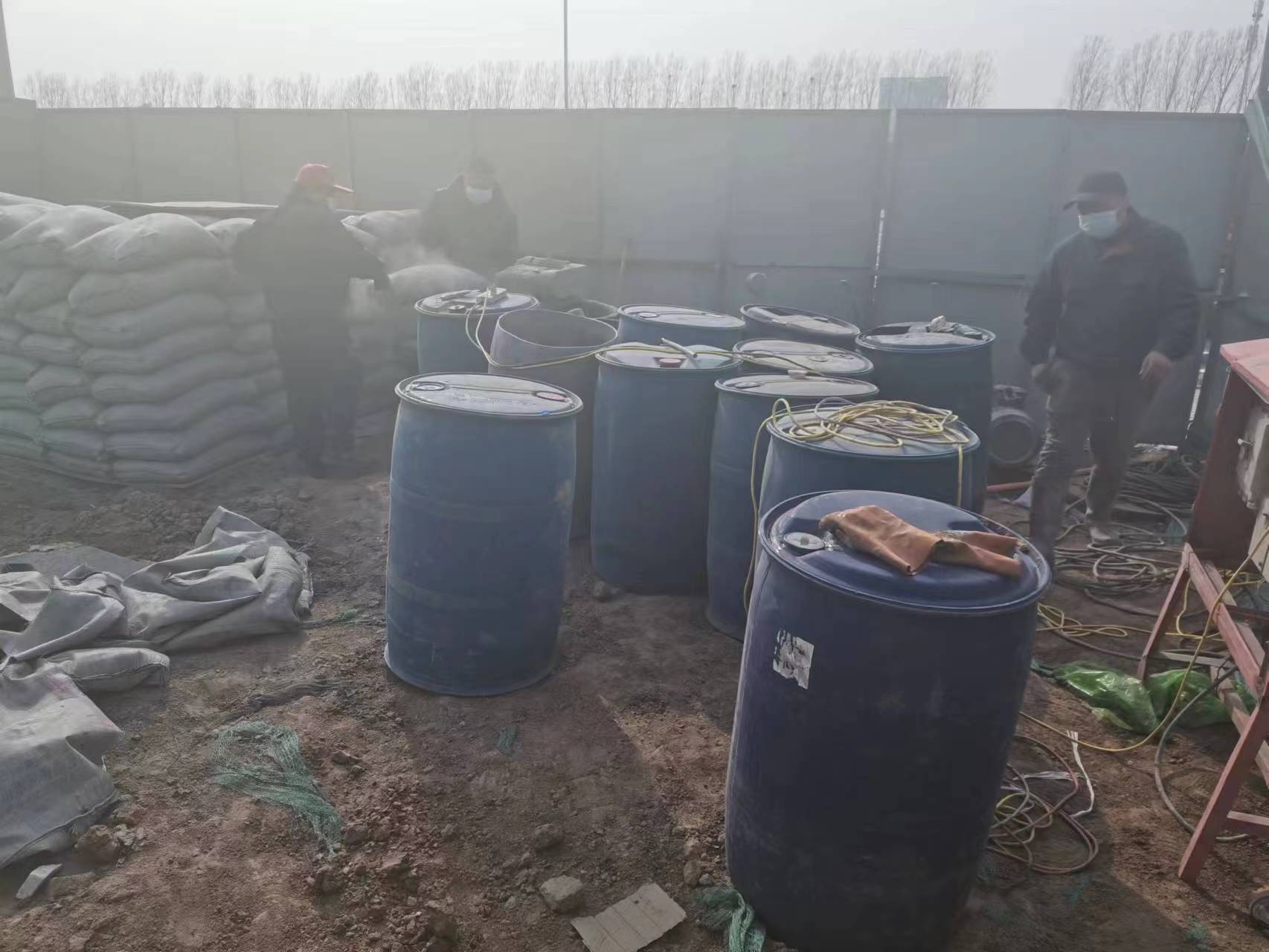 干河街道水泥注浆